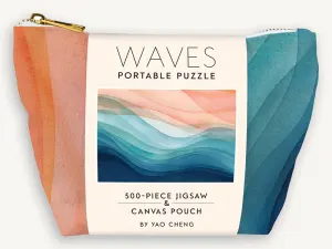 Waves Portable Mini Puzzle Rainbow & Gradient By Chronicle Books