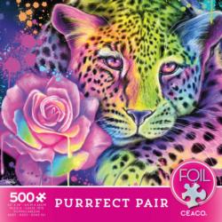 Foil Puzzle - Purrfect Pair Big Cats Glitter / Shimmer / Foil Puzzles