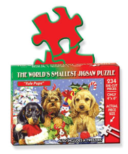 World's Smallest Jigsaw Puzzle -Yule Pups Christmas