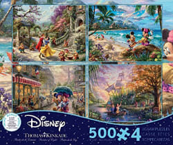 Thomas Kinkaid Disney Assortment 4 in 1 Multipack Puzzle Set - Scratch and Dent Disney