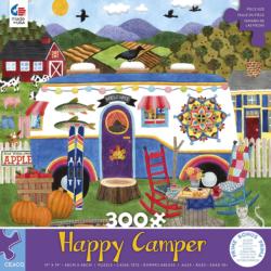 Happy Camper - Green Mountain Camper Countryside Jigsaw Puzzle