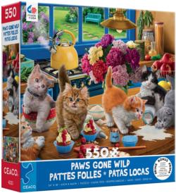 Paws Gone Wild - Kittens in the Kitchen Cats Jigsaw Puzzle