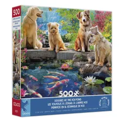 Doggies At The Koi Pond Dogs