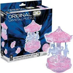 Carousel Pink Deluxe 3D Crystal Puzzle Horse