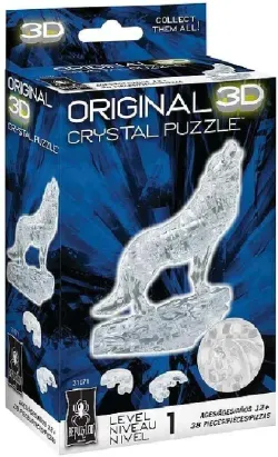 Clear Wolf 3D Original Crystal Puzzle Wolf