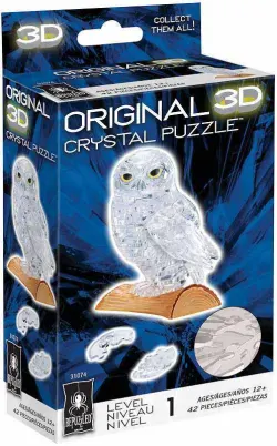 White Owl 3D Crystal Puzzle Birds