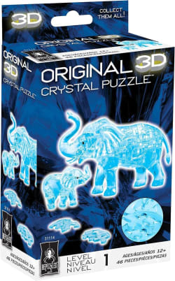 Blue Elephant 3D Crystal Puzzle Elephant