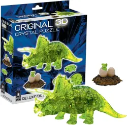Triceratops with Baby Deluxe 3D Crystal Puzzle Dinosaurs