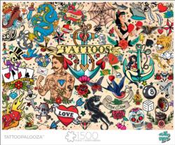 Tattoopalooza Cartoon Jigsaw Puzzle