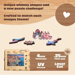 Wood Puzzle: Cinque Terre &ndash; Whimsy Pieces Travel