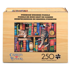 Wood Puzzle: Frederick the Literate Cats