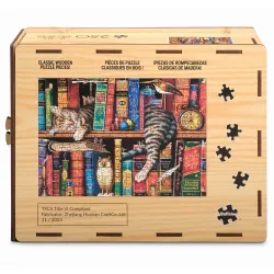 Wood Puzzle: Frederick the Literate Cats