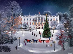 The White House in the Snow Christmas