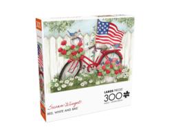 Red, White and Bike Patriotic Jigsaw Puzzle