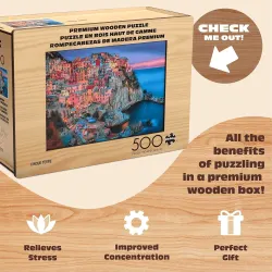 Wood Puzzle: Cinque Terre &ndash; Whimsy Pieces Travel