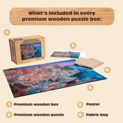 Wood Puzzle: Cinque Terre &ndash; Whimsy Pieces Travel