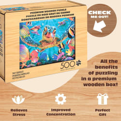 Wood Puzzle: Tiny Bubbles - Whimsy Pieces Sea Life