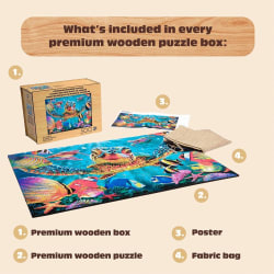 Wood Puzzle: Tiny Bubbles - Whimsy Pieces Sea Life