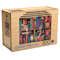 Wood Puzzle: Frederick the Literate Cats