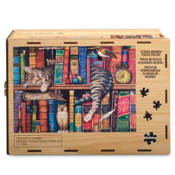 Wood Puzzle: Frederick the Literate Cats
