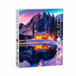 BLANC: Northern Lights Woods Winter Jigsaw Puzzle