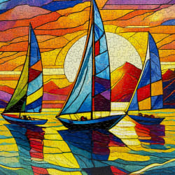 Sunset Sailing Boat