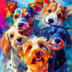 Puppy Rainbow Dogs