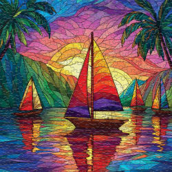 Tropical Sailing Boat