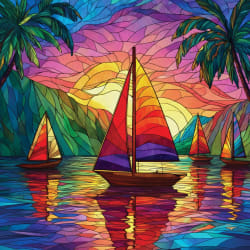 Tropical Sailing Boat