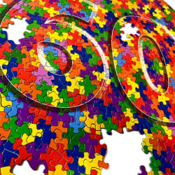 The Puzzler Round Puzzle Rainbow & Gradient