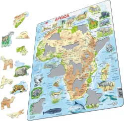 Africa Map with Animals 63 Piece Children's Puzzle