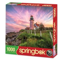 West Quoddy Head Lighthouse Lighthouse Jigsaw Puzzle