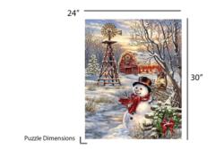 Winter Windmill Christmas Jigsaw Puzzle