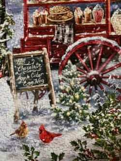 Hot Chocolate Stand Birds Jigsaw Puzzle