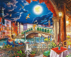 Evening Cafe In Venice Italy