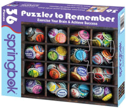 Puzzles to Remember - Colorful Caps Pattern & Geometric