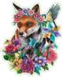 Colorful Fox Animals Shaped Puzzle