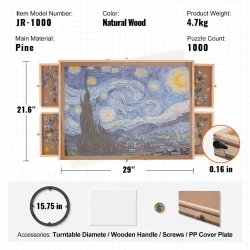 1000 Piece Puzzle Board w/ Cover