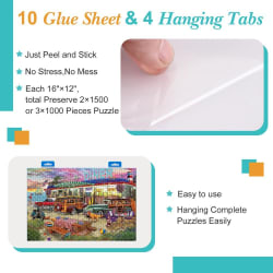 1500 Piece Puzzle Board Table with Legs & Protective Cover