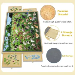1500 Piece Puzzle Board w/ Cover