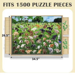 1500 Piece Puzzle Board w/ Cover