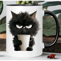 Funny Black Cat Ceramic Coffee Mug