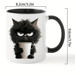 Funny Black Cat Ceramic Coffee Mug
