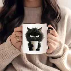 Funny Black Cat Ceramic Coffee Mug