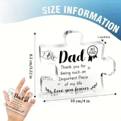 Best Dad Puzzle-Shaped Plaque - Acrylic