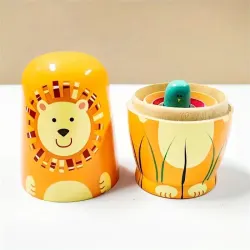 Wooden Nesting Dolls - Safari