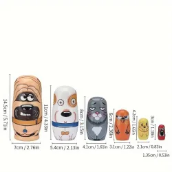 Fun Pets - Wooden Nesting Dolls Set