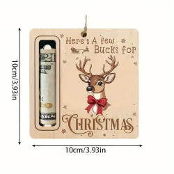 Christmas Tree Money Holder Ornament with Cash Slot