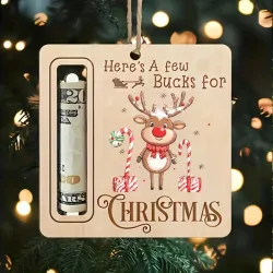 Christmas Tree Money Holder Ornament with Cash Slot