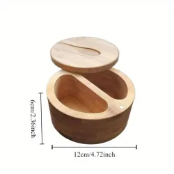 Bamboo Salt and Pepper Shaker Set with Spoon